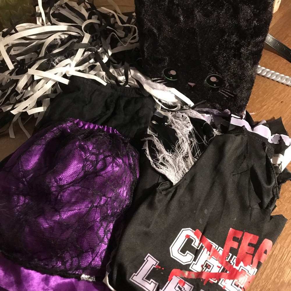 Girls dress up plus doll. Wednesday Adams inspired